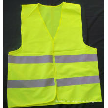 Chaleco de seguridad reflectante amarillo con hilo de rayos X de PVC